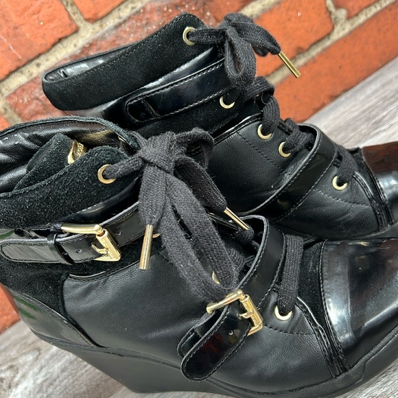 MICHAEL Michael Kors Platform Wedge High Top Sneakers ASO Ariana Grande - Picture 6 of 15